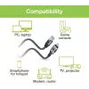 TECHLY USB-C į Gigabit Ethernet RJ45 tinklo kabelis, Cat6, 3 m, USB 3.2 Gen 1, F/UTP, juodas