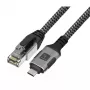 TECHLY USB-C į Gigabit Ethernet RJ45 tinklo kabelis, Cat6, 3 m, USB 3.2 Gen 1, F/UTP, juodas