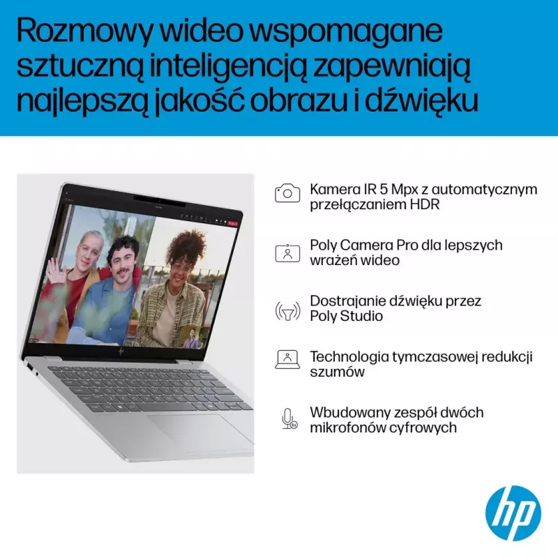 Nešiojamasis kompiuteris HP OmniBook 7 AI 14-fr0221nw 14 colių Ultra 5 225U 16 GB 512 GB Win11Home