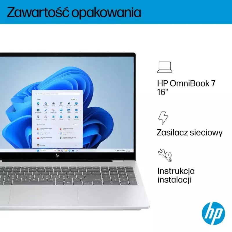 HP OmniBook 7 16-az0222nw nešiojamasis kompiuteris, 16 colių, Core 5 210H, 16 GB, 512 GB, Windows 11 Home