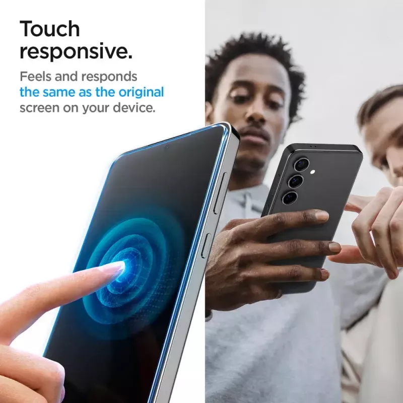Stiklo ekrano apsauga Spigen Galaxy S24, atspari dulkėms ir įbrėžimams
