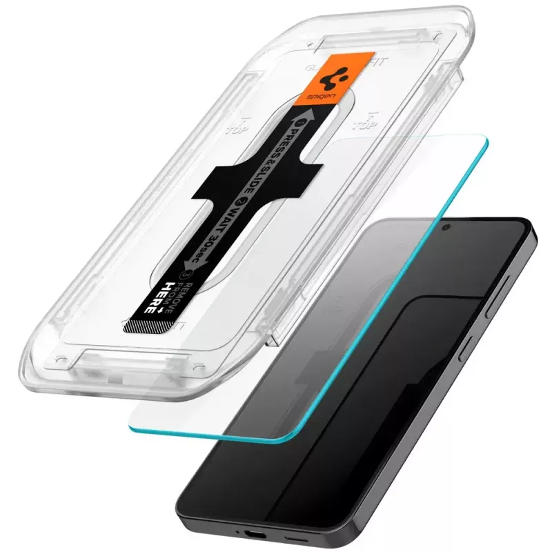 Stiklo ekrano apsauga Spigen Galaxy S24, atspari dulkėms ir įbrėžimams