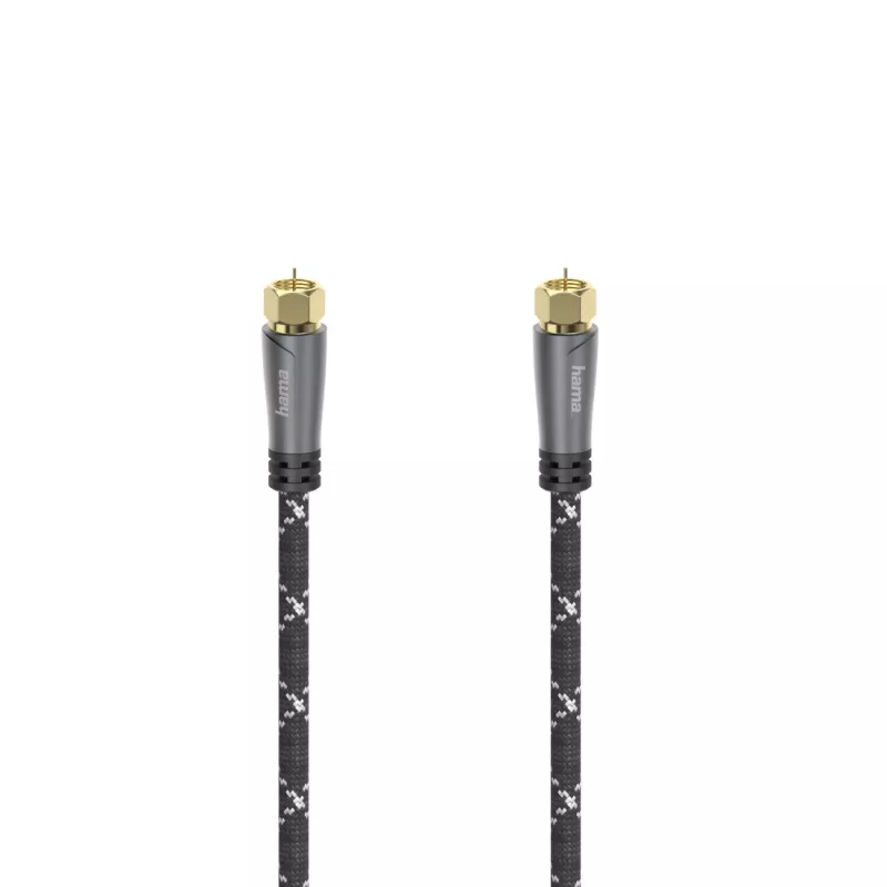 Hama 00205077 bendraašis kabelis 1,5 m F Juoda, Pilka