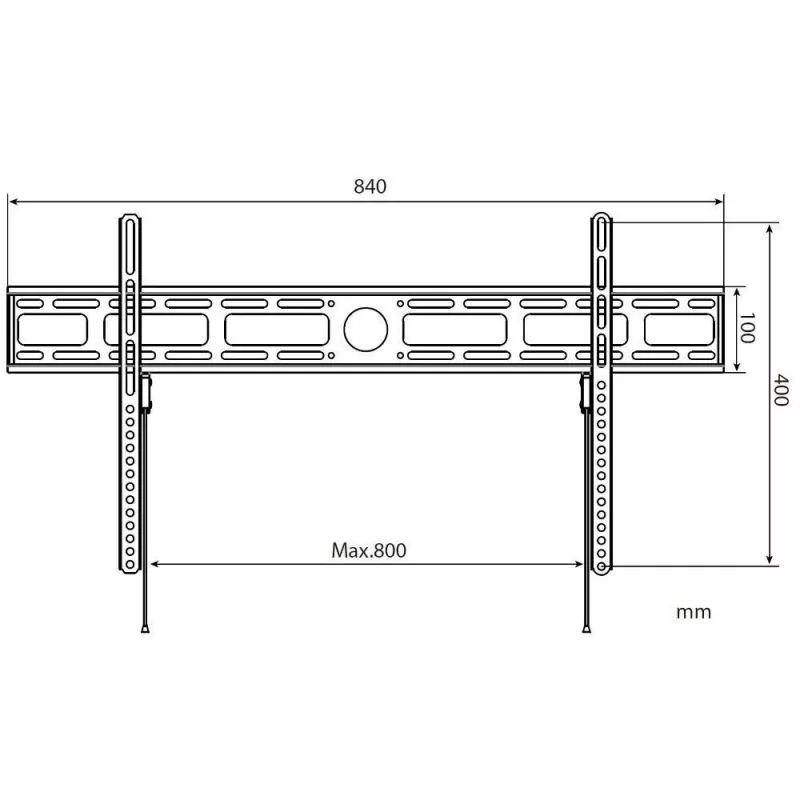 Techly sieninis laikiklis LED LCD televizoriams 42-80 colių itin plonas fiksuotas H400mm ICA-PLB 840