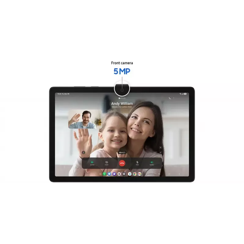 Planšetinis kompiuteris Samsung Galaxy Tab A11+ 5G (11 colių) — 11 colių ekranas, 1920x1200, 256 GB, 8 GB RAM, 8 MP galinė, 5 MP priekinė, 5G, IP52, pilka
