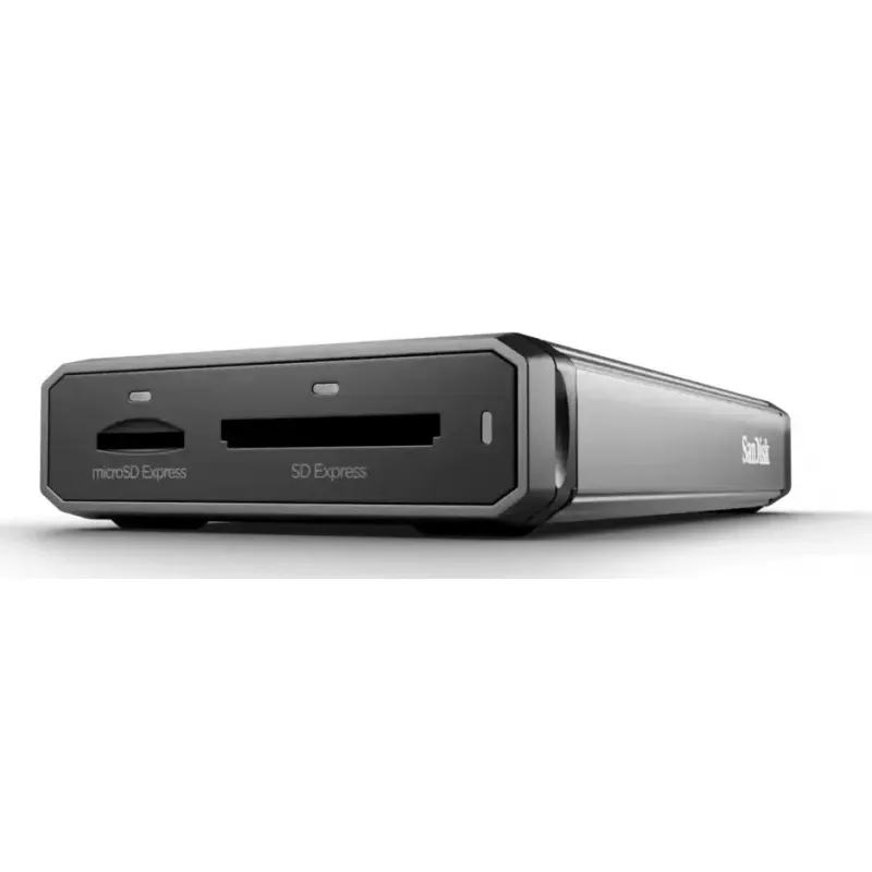 Card reader SANDISK PRO-READER USB 3.2 Gen 2 (Type-C) — palaiko MicroSD ir SD, juoda/pilka, 60×115,3×19,1 mm