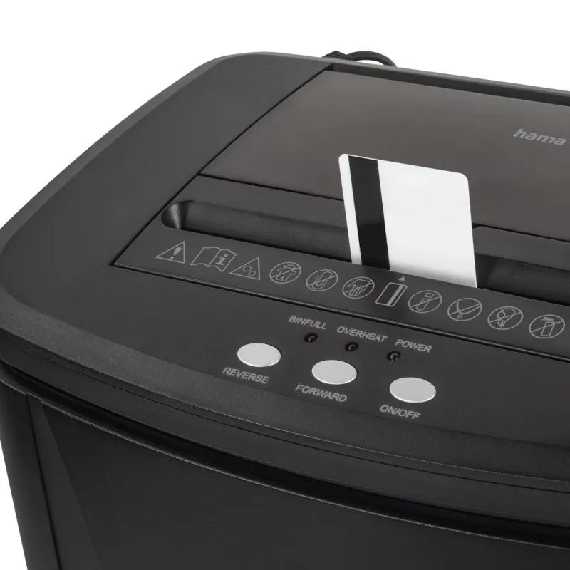 Hama Safe Auto M1200 popieriaus smulkintuvas Mikro pjovimo smulkinimas 60 dB 22.5 cm Juoda