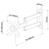 Techly Wall Support for LCD LED 13-30 inch Tilting 2 Joints Juoda ICA-LCD 923B