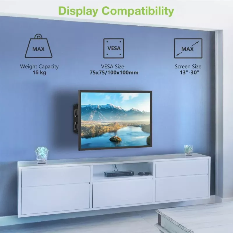 Techly Wall Support for LCD LED 13-30 inch Tilting 2 Joints Juoda ICA-LCD 923B