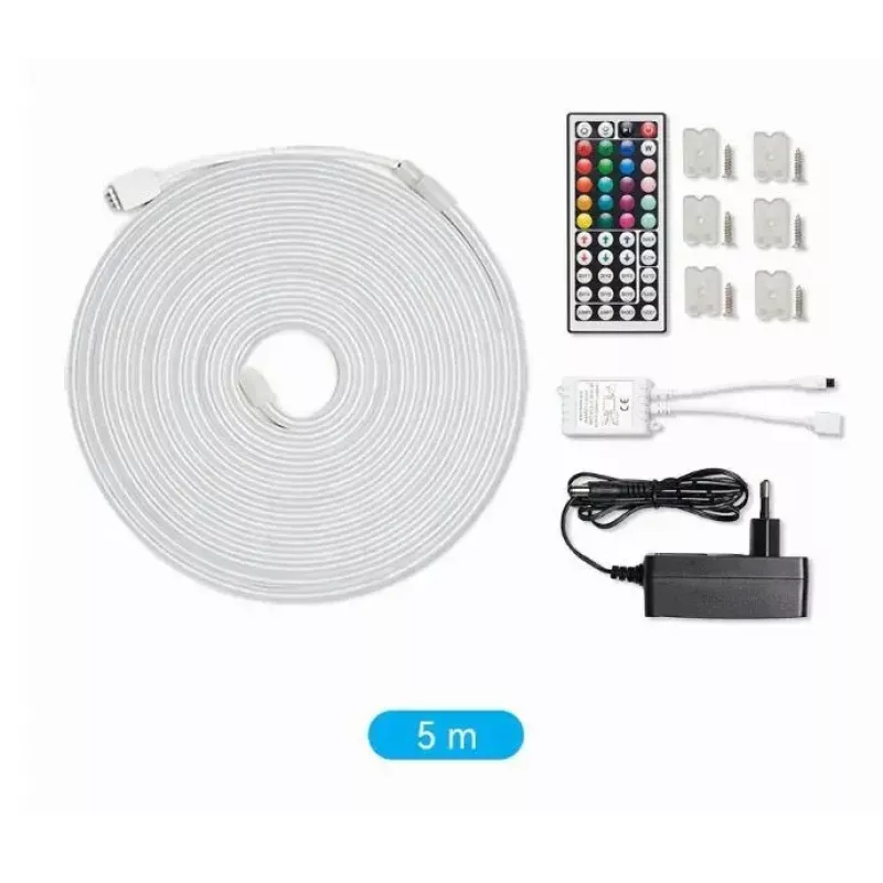 LED neoninė lemputė Vention PAEWJ-EU 5 m, silikoninė, DC 12V, 72 šviesos diodai/m, 15 W, IP65, IR nuotolinis valdymas