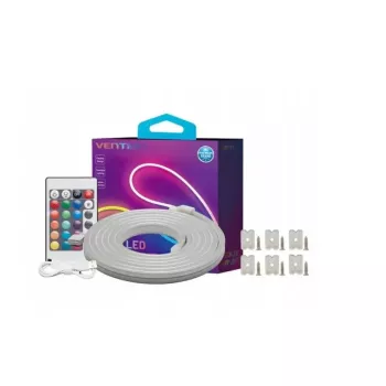 LED neoninė lemputė Vention PAEWJ-EU 5 m, silikoninė, DC 12V, 72 šviesos diodai/m, 15 W, IP65, IR nuotolinis valdymas