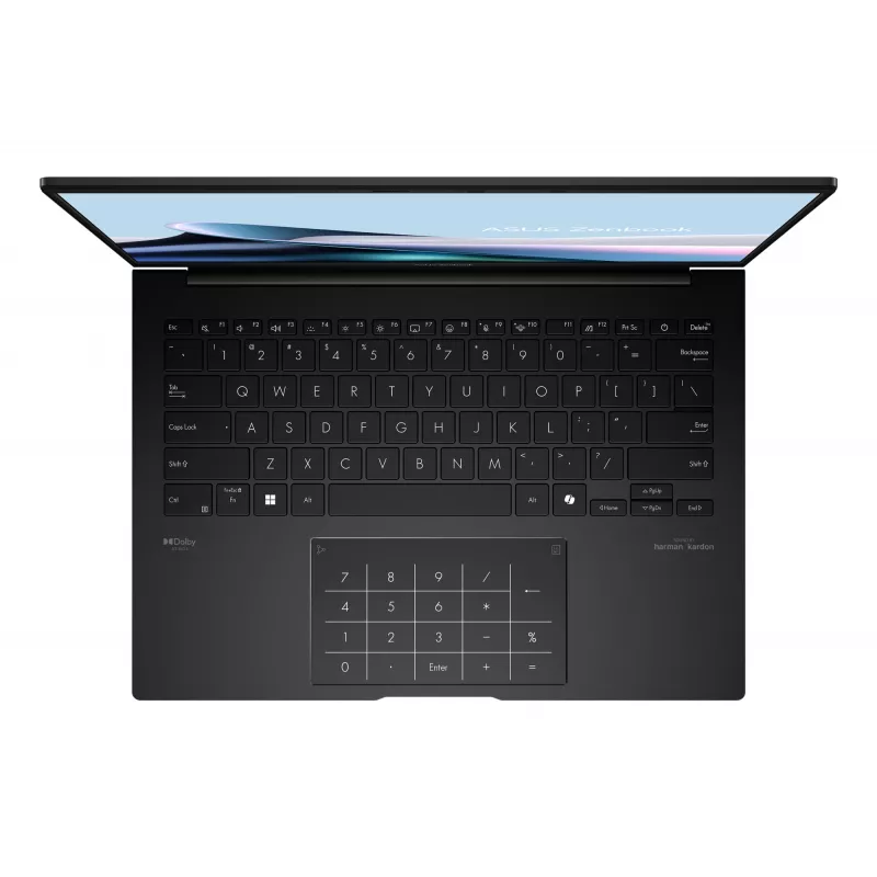 Nešiojamas kompiuteris ASUS ZenBook 14 OLED UM3406KA — 14 colių 3K OLED, AMD Ryzen AI 5 340, 16 GB RAM, 512 GB SSD, Windows 11 Home, juodos spalvos