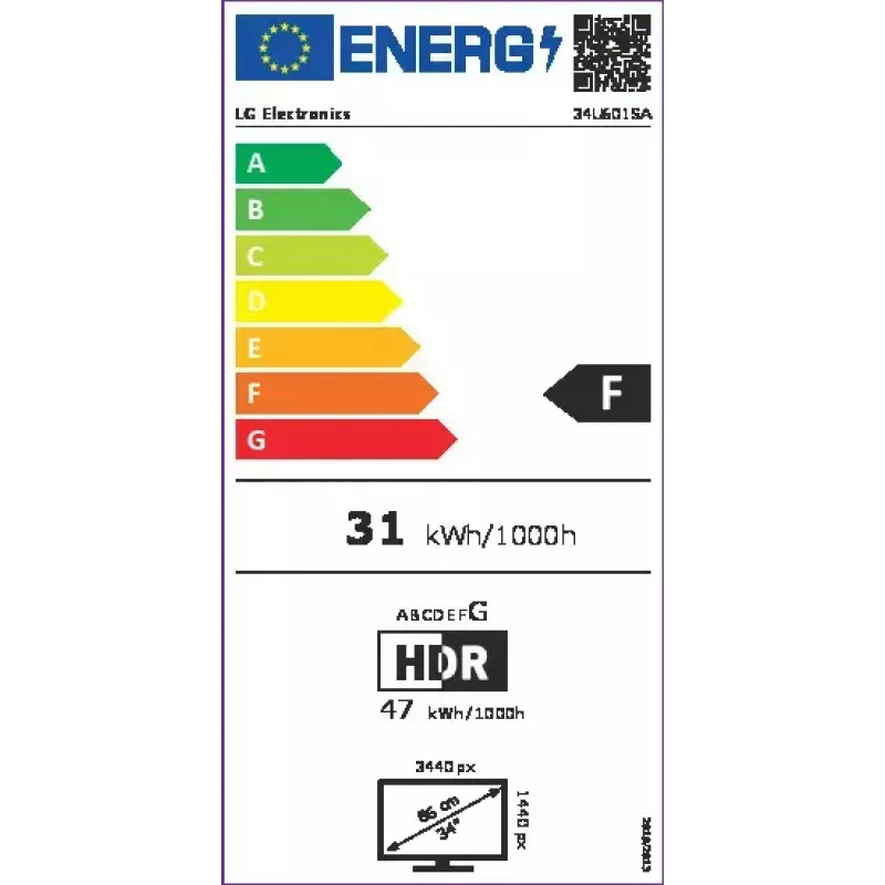 34 colių LG 34U601SA-W lenktas LCD monitorius 3440×1440 Dual WQHD, 5 ms, USB šakotuvas, garsiakalbiai, VESA, baltas