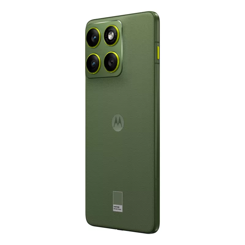 Išmanusis telefonas Motorola edge 70 — 6,7 colio P-OLED, Snapdragon 7 Gen 4, 12 GB RAM, 512 GB, Dual SIM, 4800 mAh, žalia, IP68/IP69