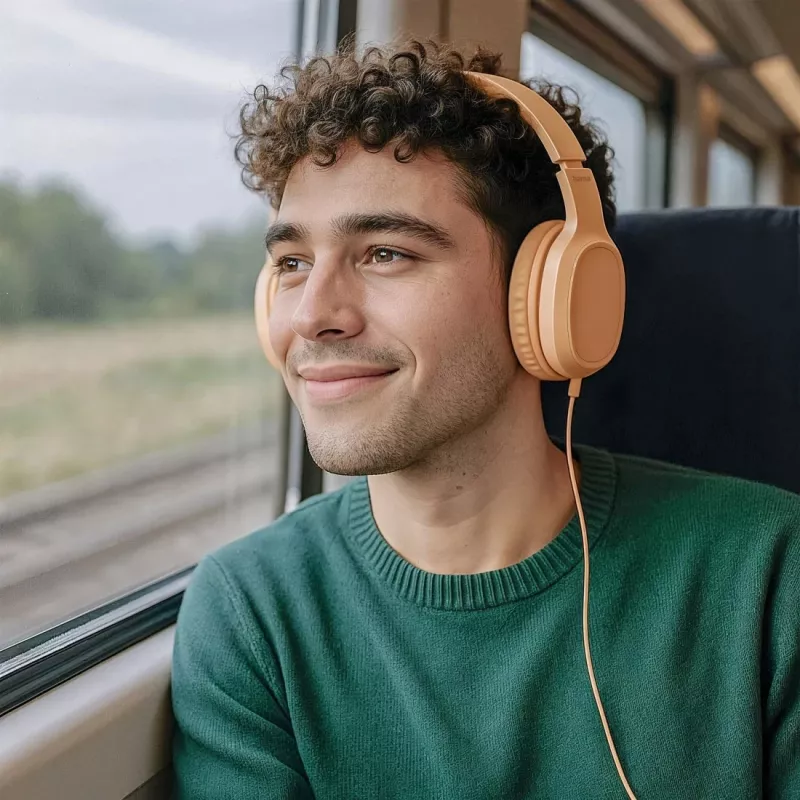 Hama Fun C ausinės su mikrofonu, laidinės, ant galvos, pokalbiams / muzikai, USB Type-C, oranžinės