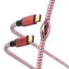 Hama Reflective USB laidas USB 2.0 1,5 m USB C raudonas