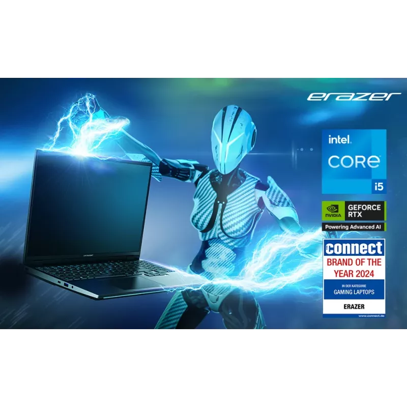 ERAZER Scout 15 E1 MD62765 Intel® Core™ i5 i5-13420H nešiojamas kompiuteris 39,6 cm (15,6 colio) Full HD 16 GB DDR5-SDRAM 1 TB SSD NVIDIA® GeForce RTX™ 5050 Wi-Fi 6E (802.11ax) Windows 11 Home juoda