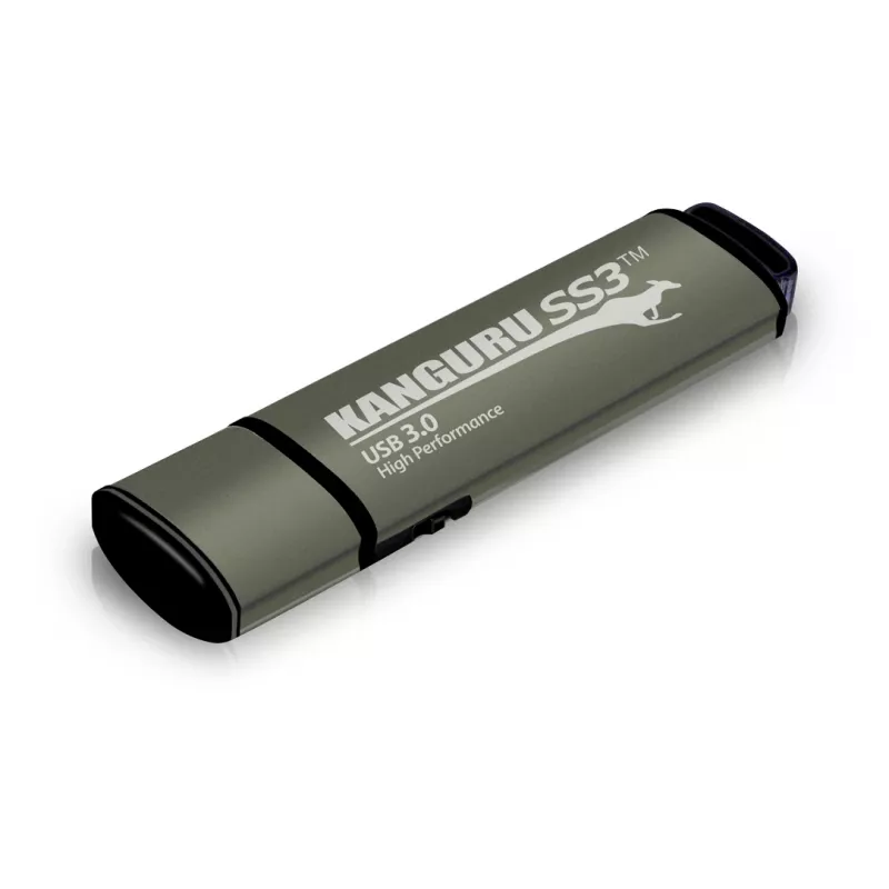 Kanguru SS3™ SuperSpeed USB3.0 64GB |Secure Flash Drive| Physical Write Protect Switch | Windows “Ready Boost” Suderinama | Simple Driverless Setup | Plug and Play
