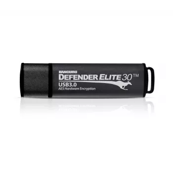Kanguru Defender Elite30™ USB 3.0 128GB| Secure Flash Drive | FIPS 197 Certified, 256-bit AES hardware encryption (XTS Mode) | TAA Compliant|