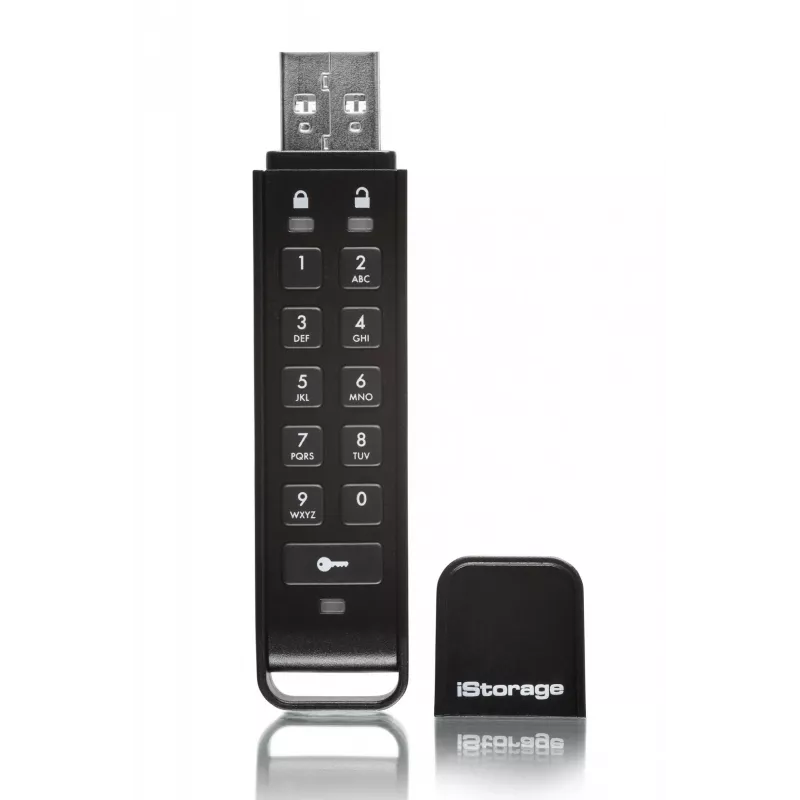 iStorage datAshur Personal² 32 GB | Saugi USB atmintinė | AES-XTS 256 bitų aparatinė šifravimas | Nepriklausoma nuo OS ir platformos | A tipas