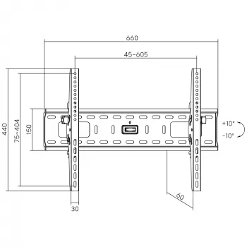 Sieninis laikiklis InLine 23117A TFT LED Plazminiams 32-70 colių