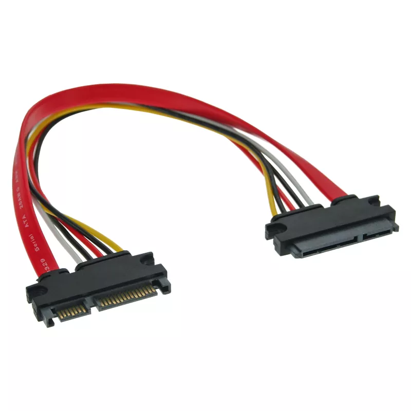 InLine SATA duomenų ir maitinimo laidas SATA 6Gb/s kištukas / lizdas 0,50m