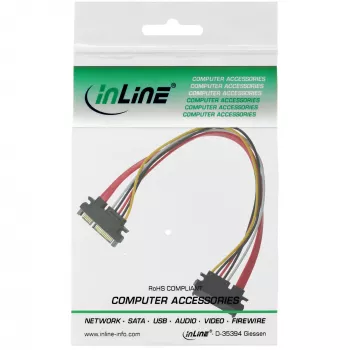 InLine SATA duomenų ir maitinimo laidas SATA 6Gb/s kištukas / lizdas 0,50m