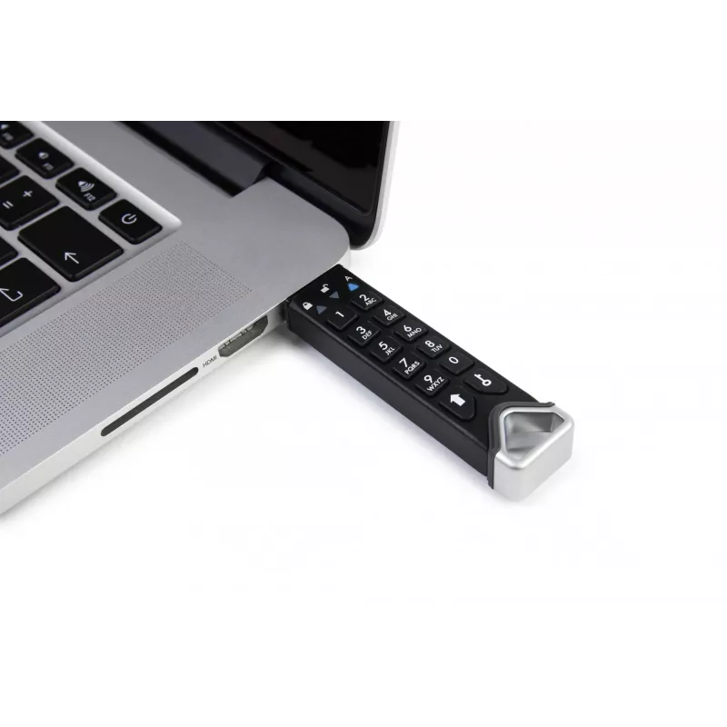 iStorage datAshur PRO2 128 GB | Saugi USB atmintinė | FIPS 140-2 3 lygio sertifikuota | AES-XTS 256 bitų aparatinė šifravimo sistema | Apsaugota slaptažodžiu | Atspari dulkėms ir vandeniui |