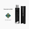 iStorage datAshur PRO2 128 GB | Saugi USB atmintinė | FIPS 140-2 3 lygio sertifikuota | AES-XTS 256 bitų aparatinė šifravimo sistema | Apsaugota slaptažodžiu | Atspari dulkėms ir vandeniui |