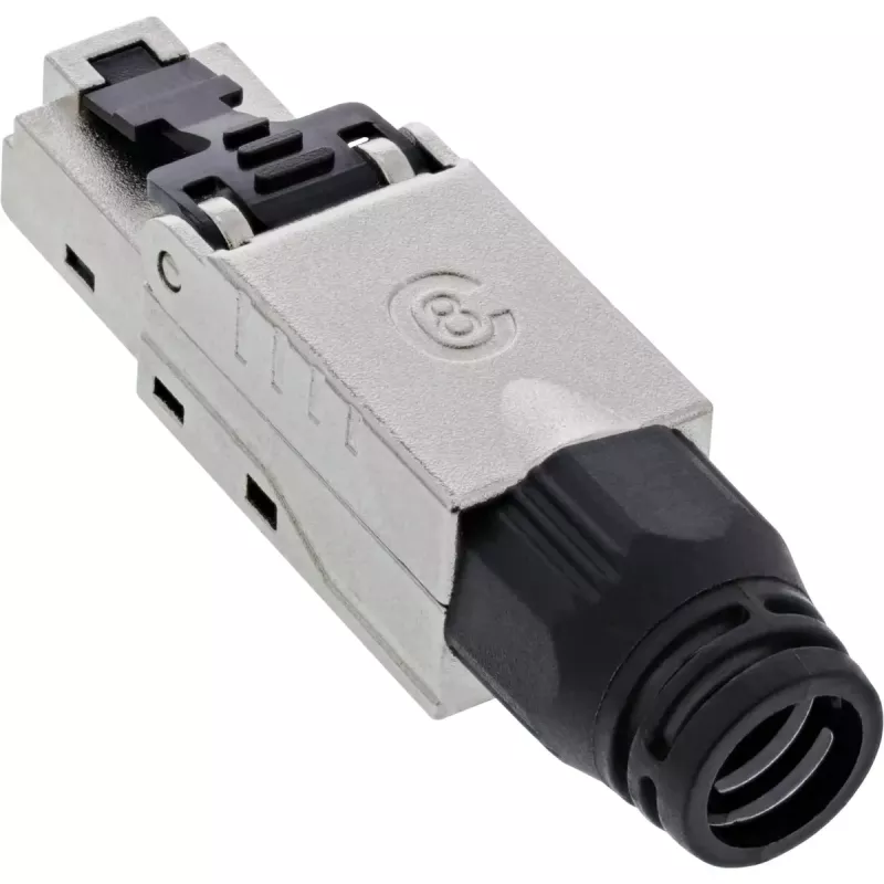 „InLine“ RJ45 kištukas Cat.8.1 2000 MHz, montuojamas vietoje, ekranuotas, su užsukamu gaubteliu