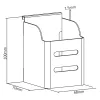 InLine Slatwall pieštukų dėžutė balta plieninė 1 kg 68x70x100 mm