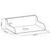 InLine maža balta stovo lentyna 180 mm x 120 mm x 55 mm