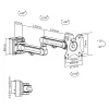 InLine Slatwall monitoriaus laikiklis ilgas baltas 8 kg 17 colių