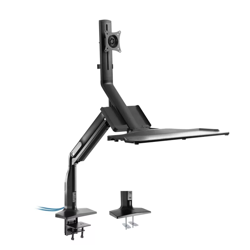 “InLine” darbo vietos stalinis laikiklis su kėlimu, judinamas, iki 81 cm (32 colių) / 9 kg