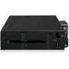 U.2 į SlimSAS NVMe adapterio korpusas, icy dock ToughArmor MB105VP-B, PCIe 4.0, palaiko 2x 2,5 colio diskus, 1x 5,25 colio nišą