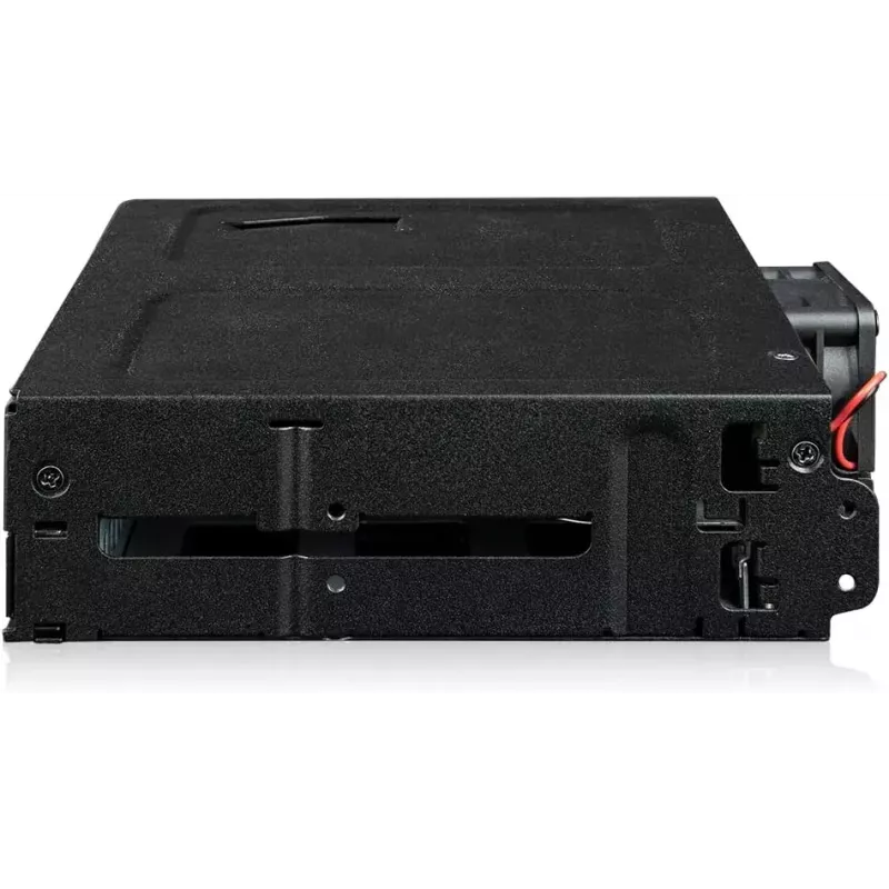 U.2 į SlimSAS NVMe adapterio korpusas, icy dock ToughArmor MB105VP-B, PCIe 4.0, palaiko 2x 2,5 colio diskus, 1x 5,25 colio nišą