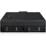 U.2 į SlimSAS NVMe adapterio korpusas, icy dock ToughArmor MB105VP-B, PCIe 4.0, palaiko 2x 2,5 colio diskus, 1x 5,25 colio nišą