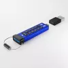 iStorage datAshur PRO+C 512GB | FIPS 140-3 Level 3 sertifikuotas | Saugus USB Type-C diskas | AES-XTS 256 bitų aparatinė šifravimo apsauga | Apsaugotas PIN kodu | Pridedamas Type C-A adapteris