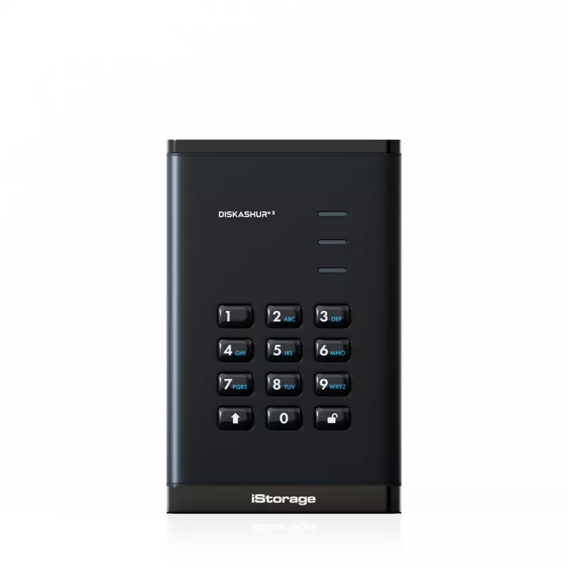 HDD iStorage 1 TB USB 3.2 Gen 1 diskAshur3 juodas