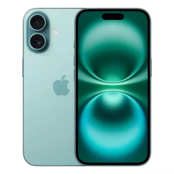 Išmanusis telefonas „Apple iPhone 16“ – 6,1 colio (15,5 cm), A18, 128 GB, „Dual SIM“, 48 MP dviguba galinė kamera, žalsvai mėlynas