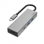 Hama 00200107 nešiojamojo kompiuterio dokas / prievadų atkartotojas USB 3.2 Gen 1 (3.1 Gen 1) Type-C antracitinis, pilkas