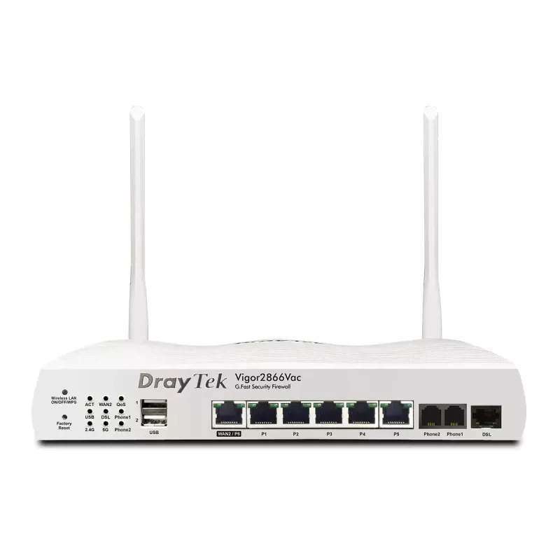 Stalinis maršrutizatorius DrayTek Vigor 2866AX dviejų juostų Wi-Fi 6