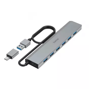 Hama 00200137 sąsajos šakotuvas USB 3.2 Gen 1 (3.1 Gen 1) Type-A + Type-C 5000 Mbit/s antracito spalvos