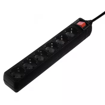 Hama 137265 maitinimo ilgintuvas 3 m 6 kintamosios srovės lizdų (-ai) Vidinis Juoda