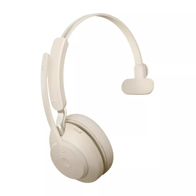 Jabra Evolve2 65 USB-C UC Mono - Smėlio spalvos, Belaidis, Biuras/Skambučių centras, 20 - 20000 Hz, 99,2 g, Ausinės, Smėlio