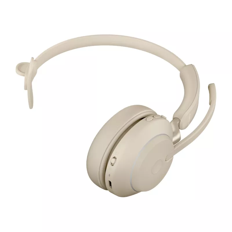 Jabra Evolve2 65 USB-C UC Mono - Smėlio spalvos, Belaidis, Biuras/Skambučių centras, 20 - 20000 Hz, 99,2 g, Ausinės, Smėlio