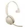 Jabra Evolve2 65 USB-C UC įkrovimo stovas Mono - Smėlio spalvos, belaidis, biuro/skambučių centras, 20 - 20000 Hz, 99,2 g, ausinės, smėlio