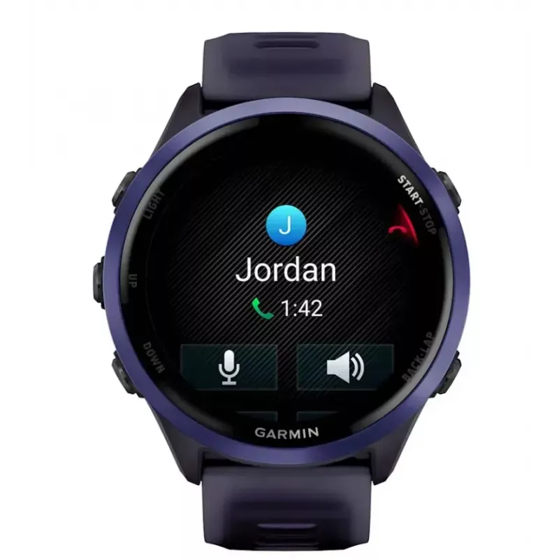 Išmanusis laikrodis GARMIN Forerunner 570 47 mm — 1,4 colio AMOLED 454×454, jutiklinis ekranas, „Wi‑Fi“, GPS, 8 GB, violetinis, 50 g