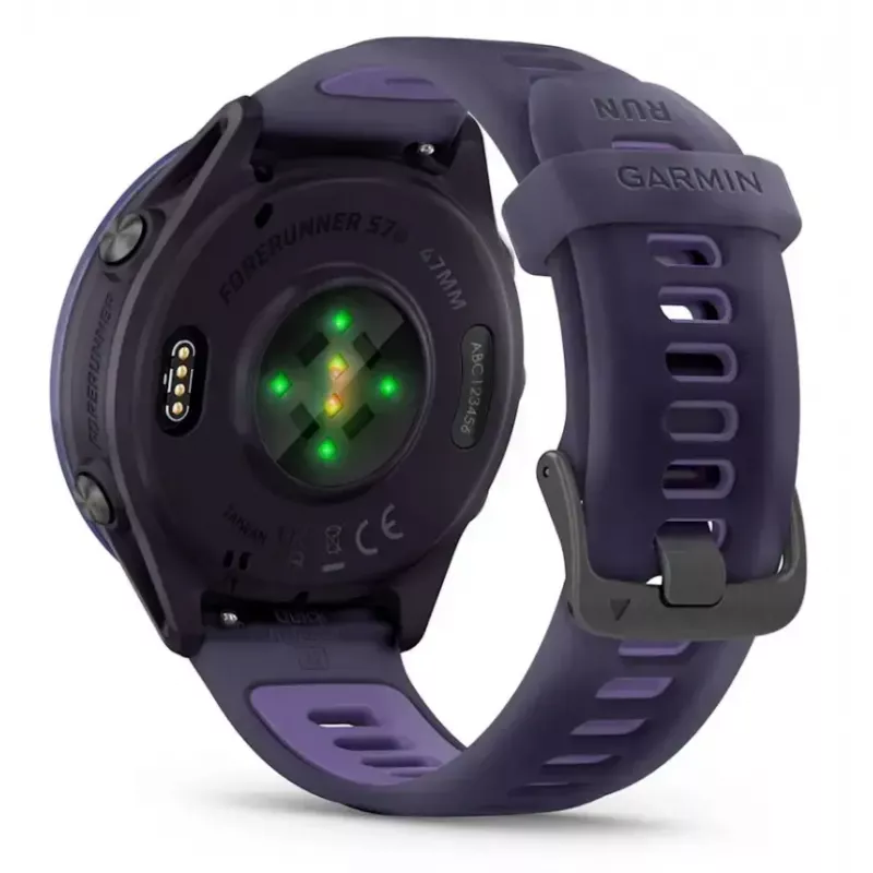 Išmanusis laikrodis GARMIN Forerunner 570 47 mm — 1,4 colio AMOLED 454×454, jutiklinis ekranas, „Wi‑Fi“, GPS, 8 GB, violetinis, 50 g
