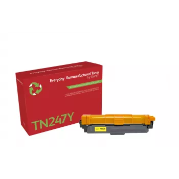 Everyday™ geltonas perdirbtas dažų miltelių kasetė, sukurtas Xerox, suderinamas su Brother TN247Y, didelės talpos